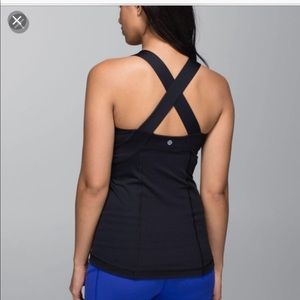 Black lululemon push your limits tank size 6
